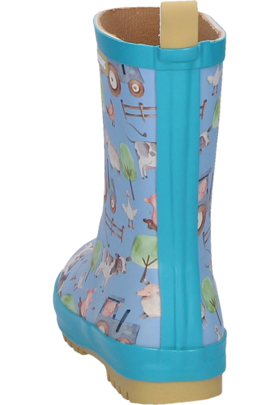 Childrens Rubber Boots Botte Farmer Blue By Blackfox Ajs Childrens