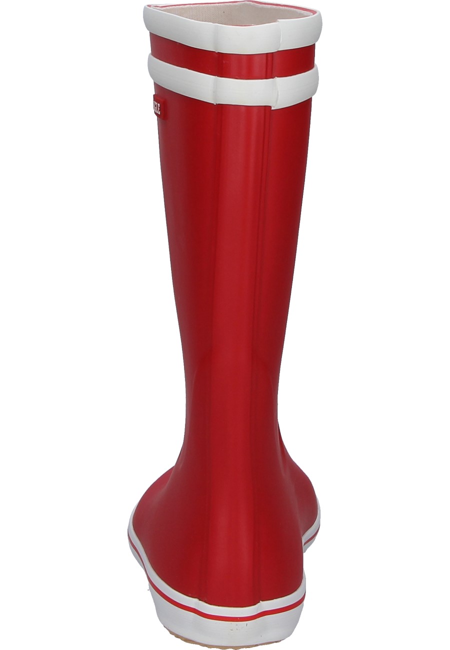 Red and white rain on sale boots