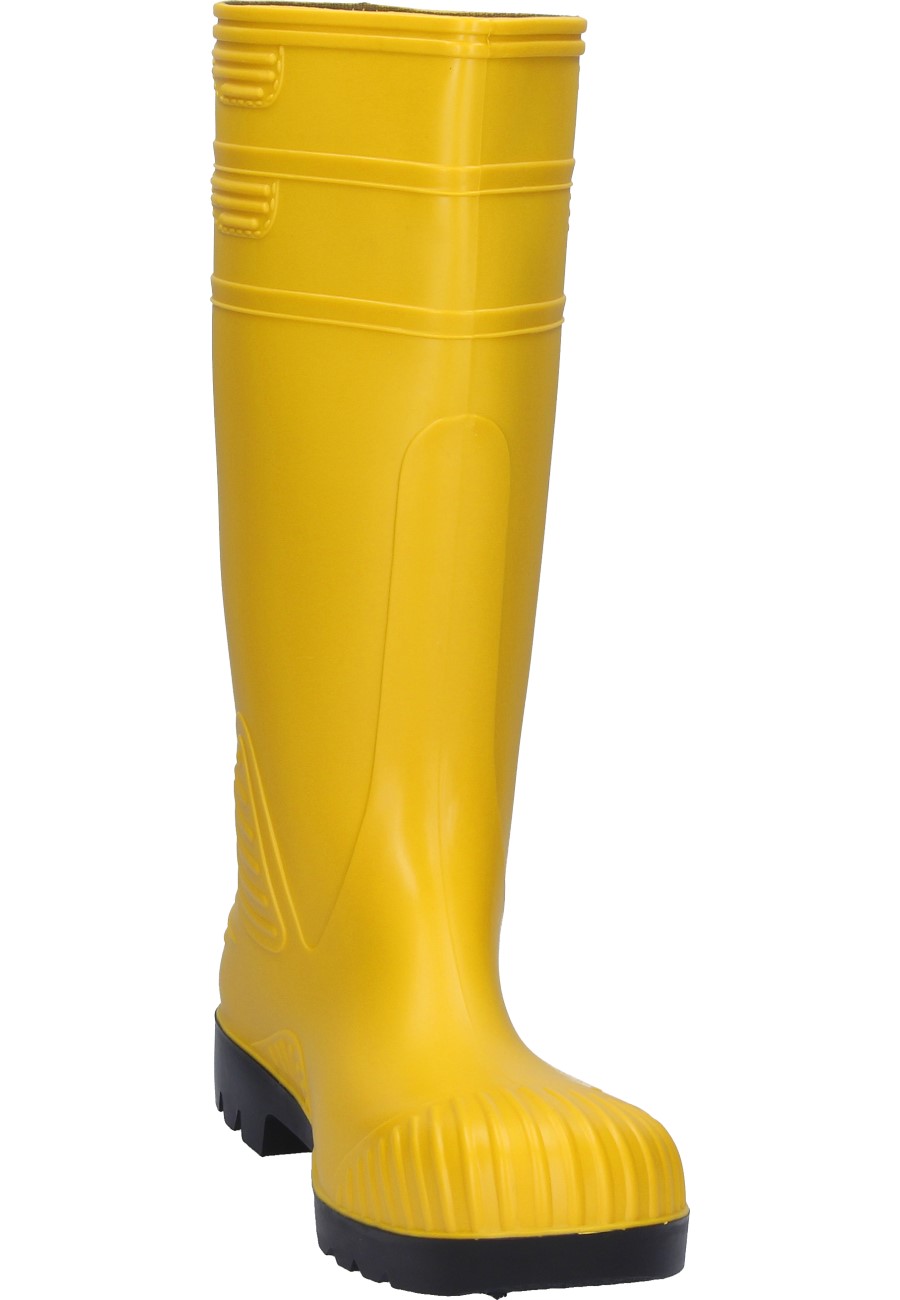 Dunlop Acifort Wellington boots in yellow with steel toe cap and ...