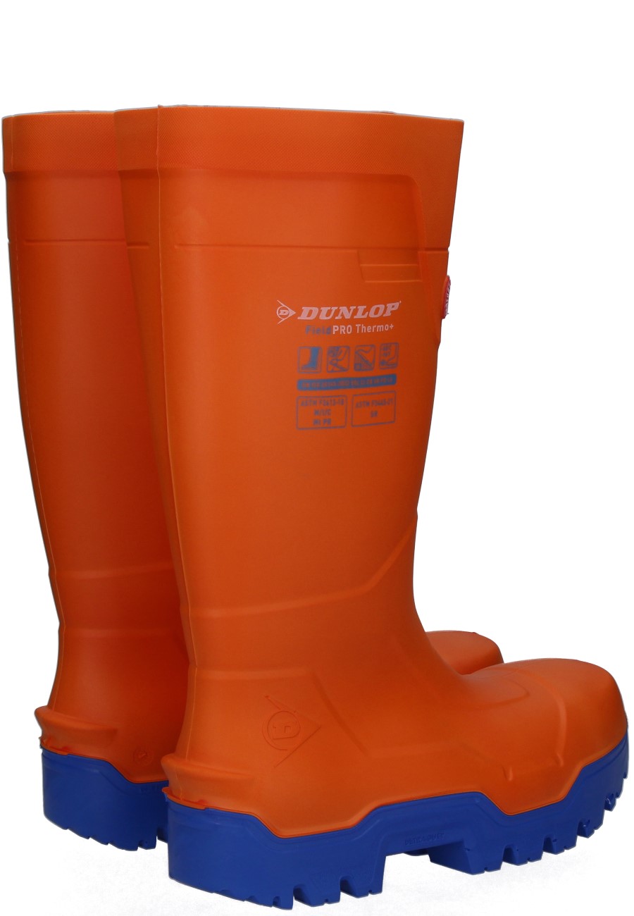 S5 winter safety rubber boot Dunlop Purofort® FieldPRO Thermo+ orange