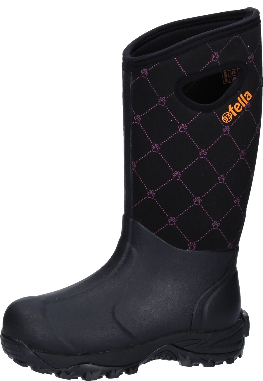 purple welly boots