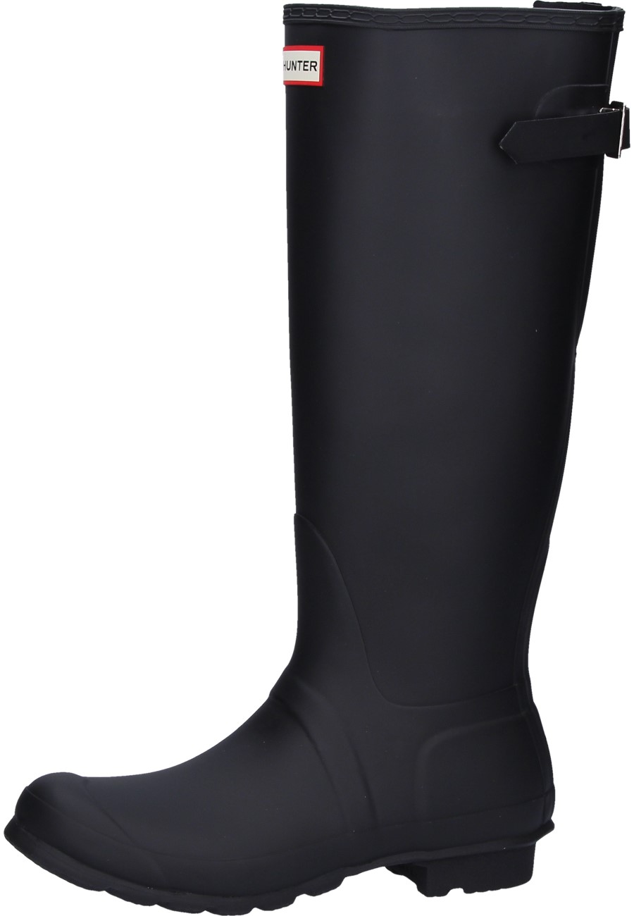 hunter women's original back adjustable rain boots black