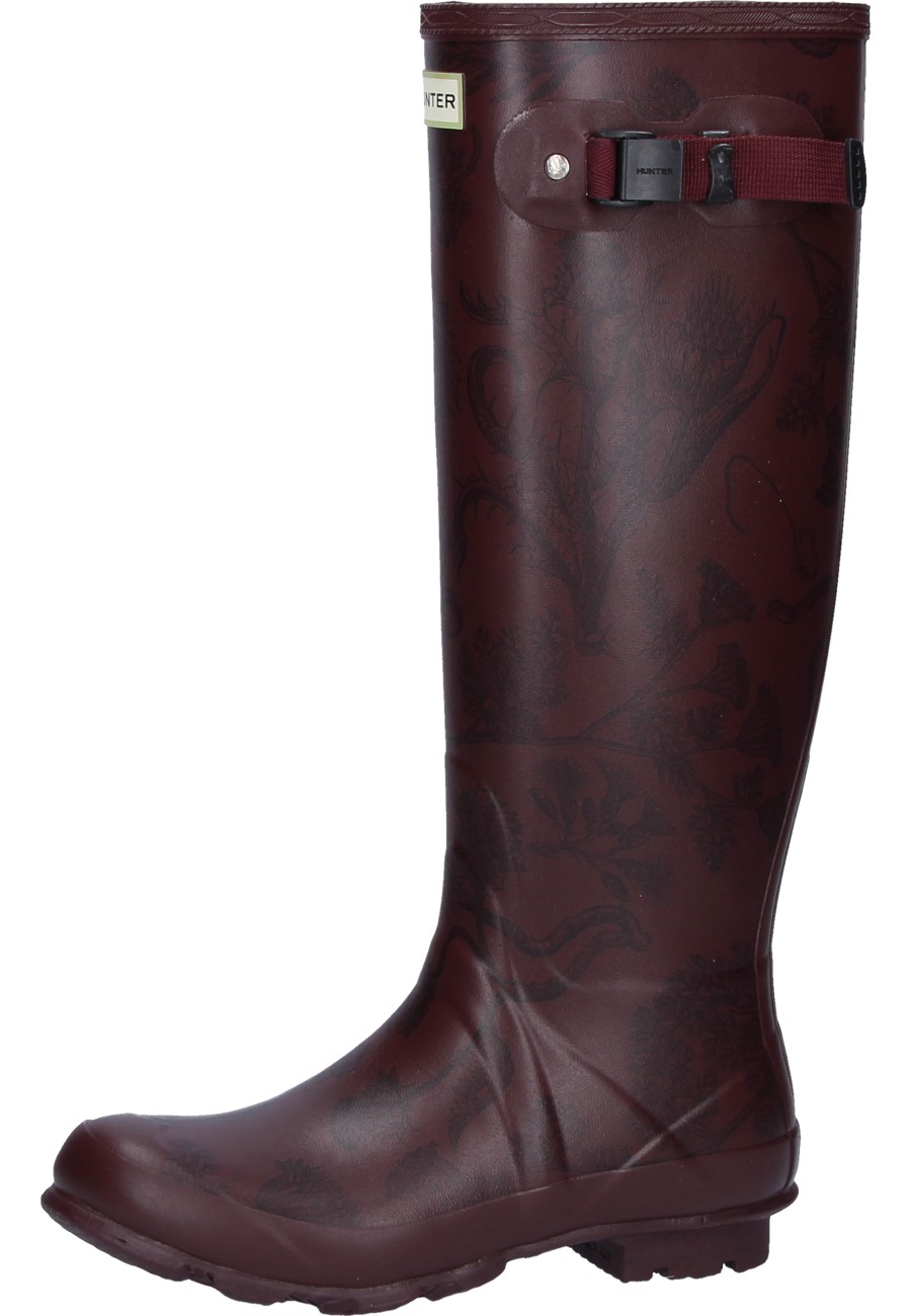 burgundy hunter rain boots