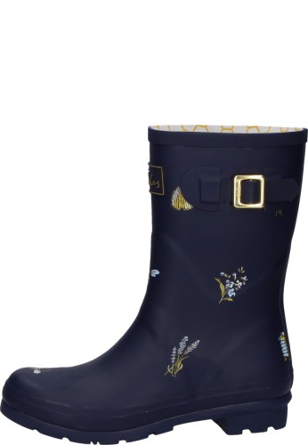 The fashionable short rubber boots MOLLY WELLY NAVY BEE for women by Tom Joules