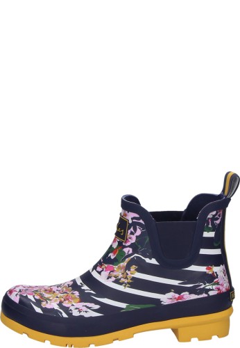 WELLIBOB NAVY FLORAL STRIPE wellington ankle boot for women by Joules