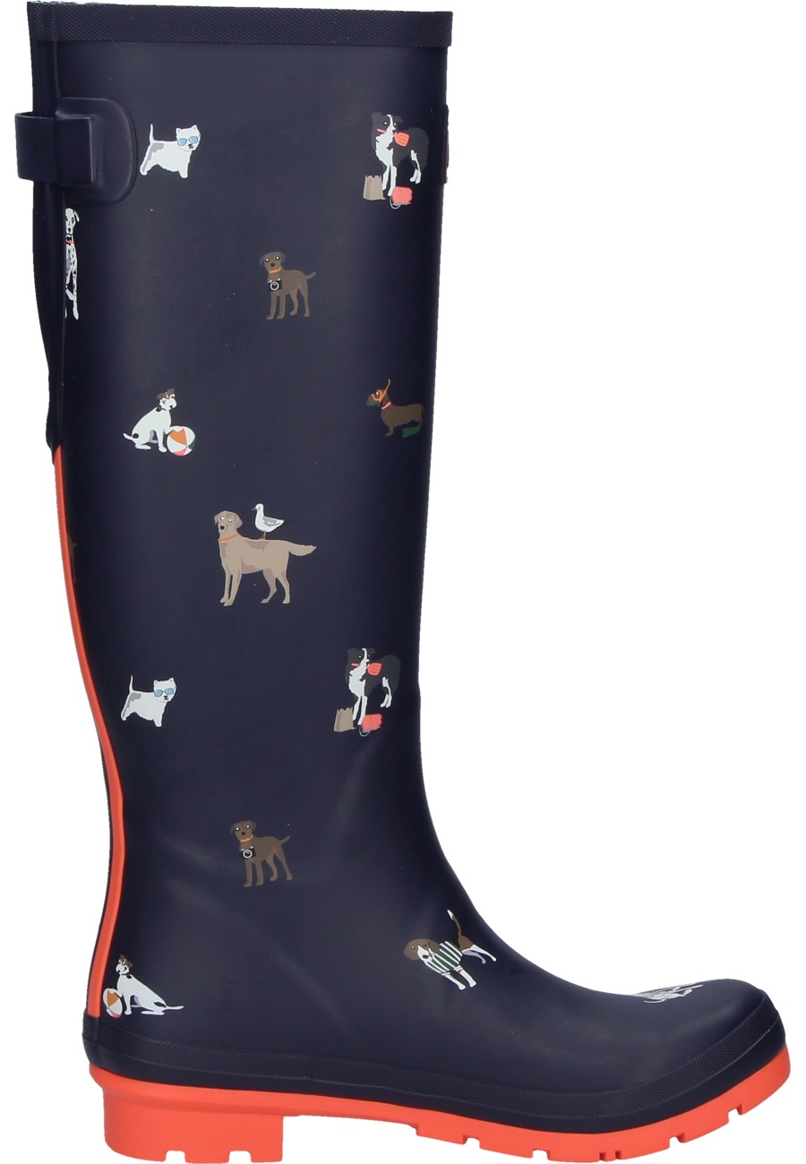 joules navy beach dogs wellies