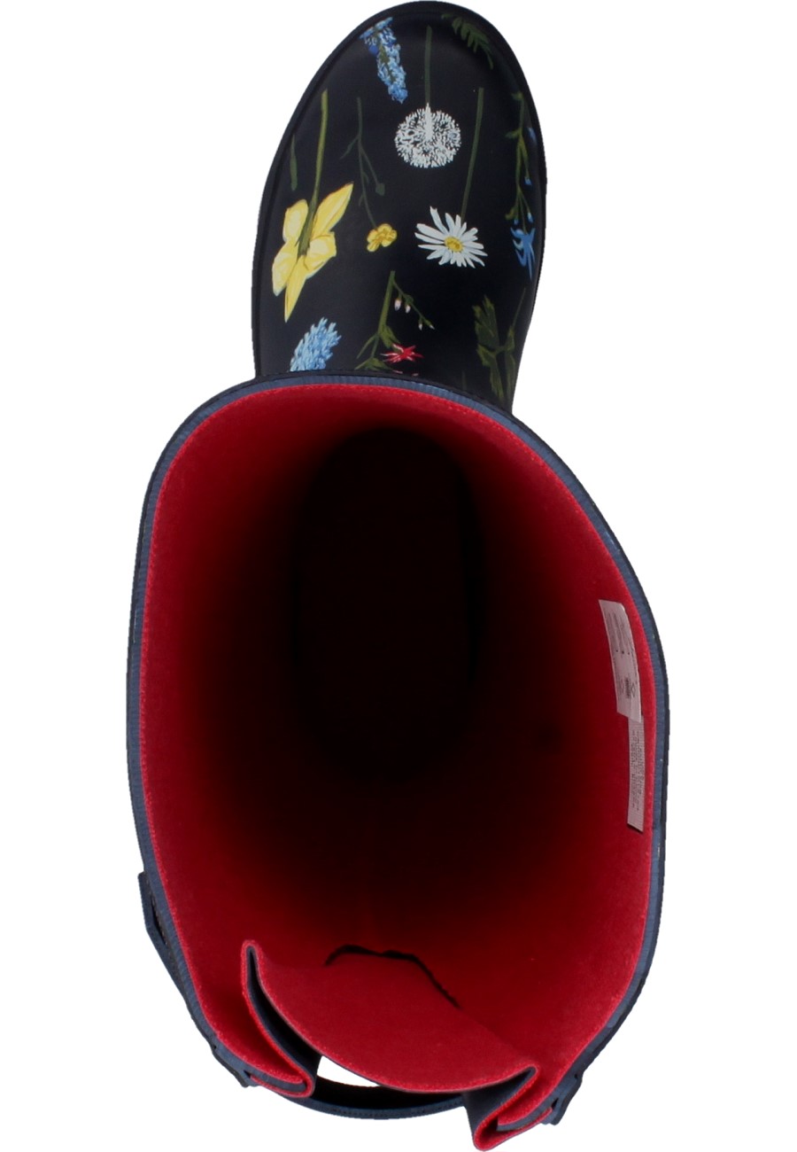 joules navy spring flowers wellies