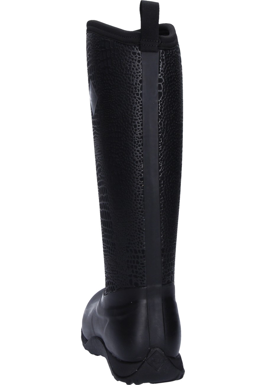 black croc print boots