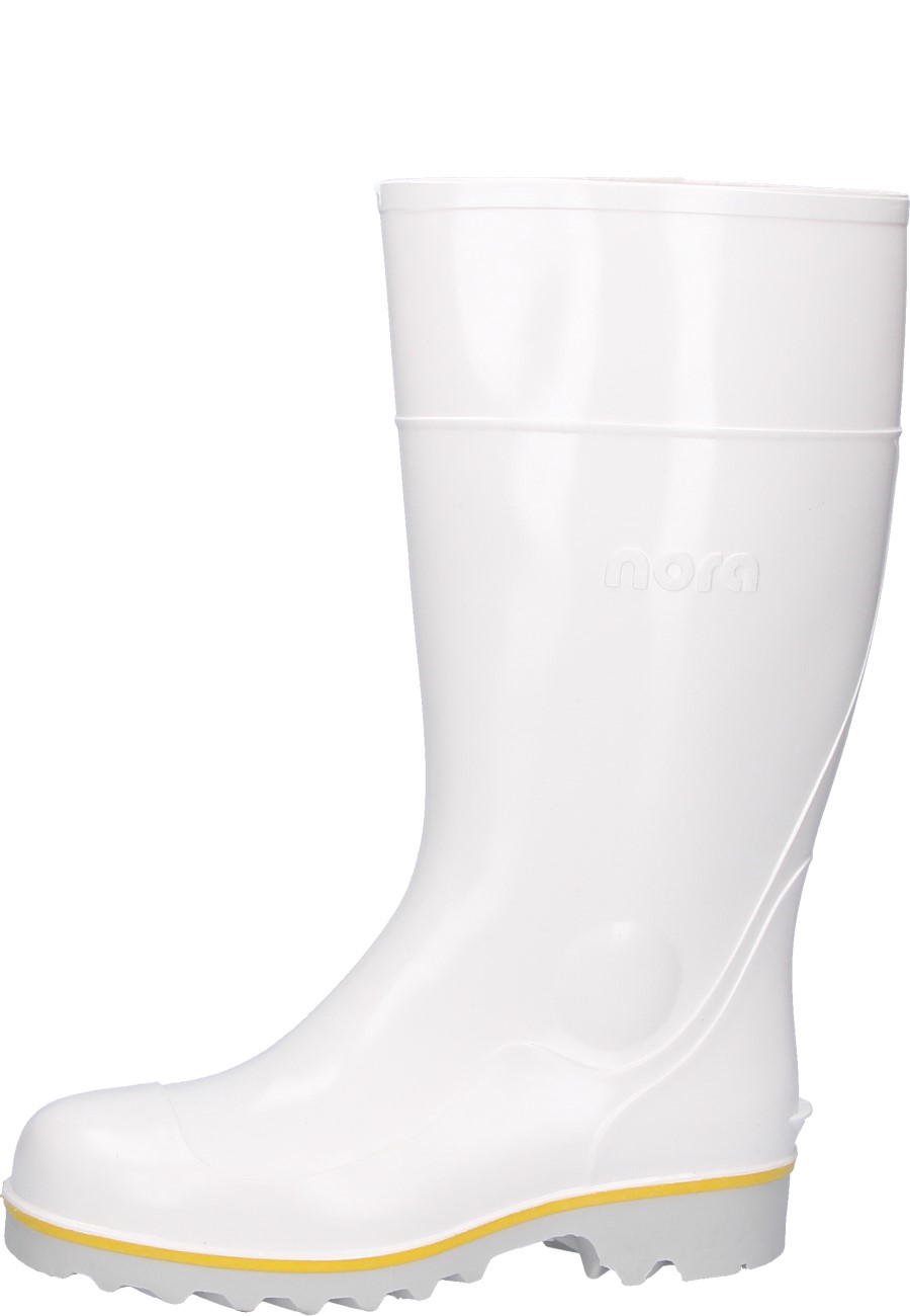 white rubber boots steel toe