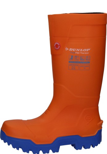 Dunlop S5 Winter Safety Rubberboots PUROFORT FieldPRO THERMO orange