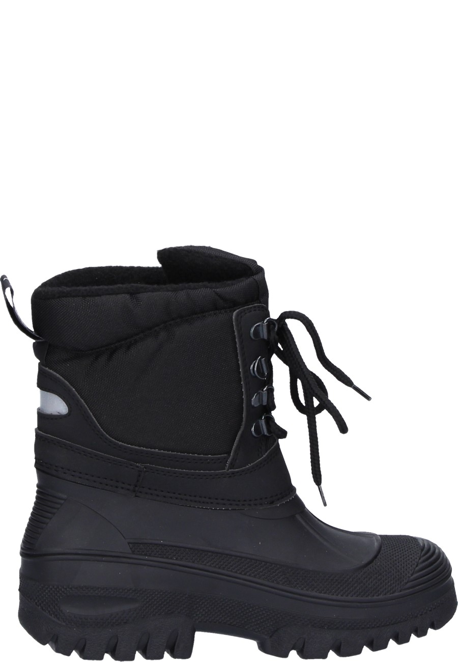 Black Lined Lace-Up Boots by Spirale