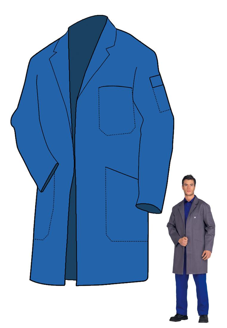 blue work coat