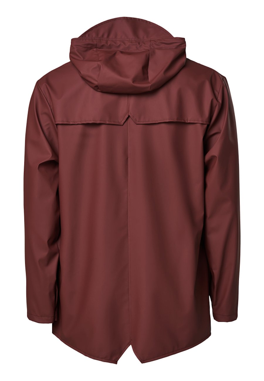 Rains long jacket maroon online