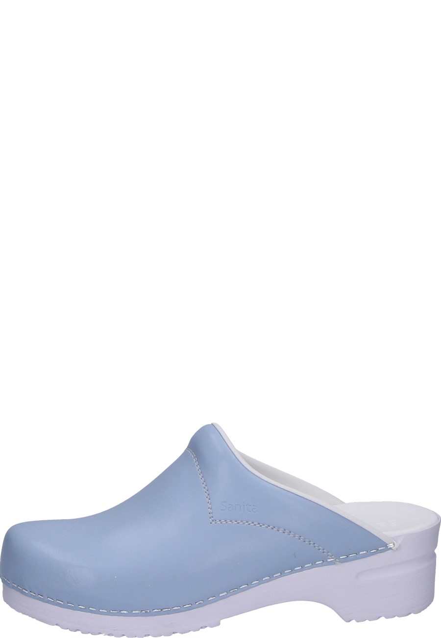 sanita blue clogs