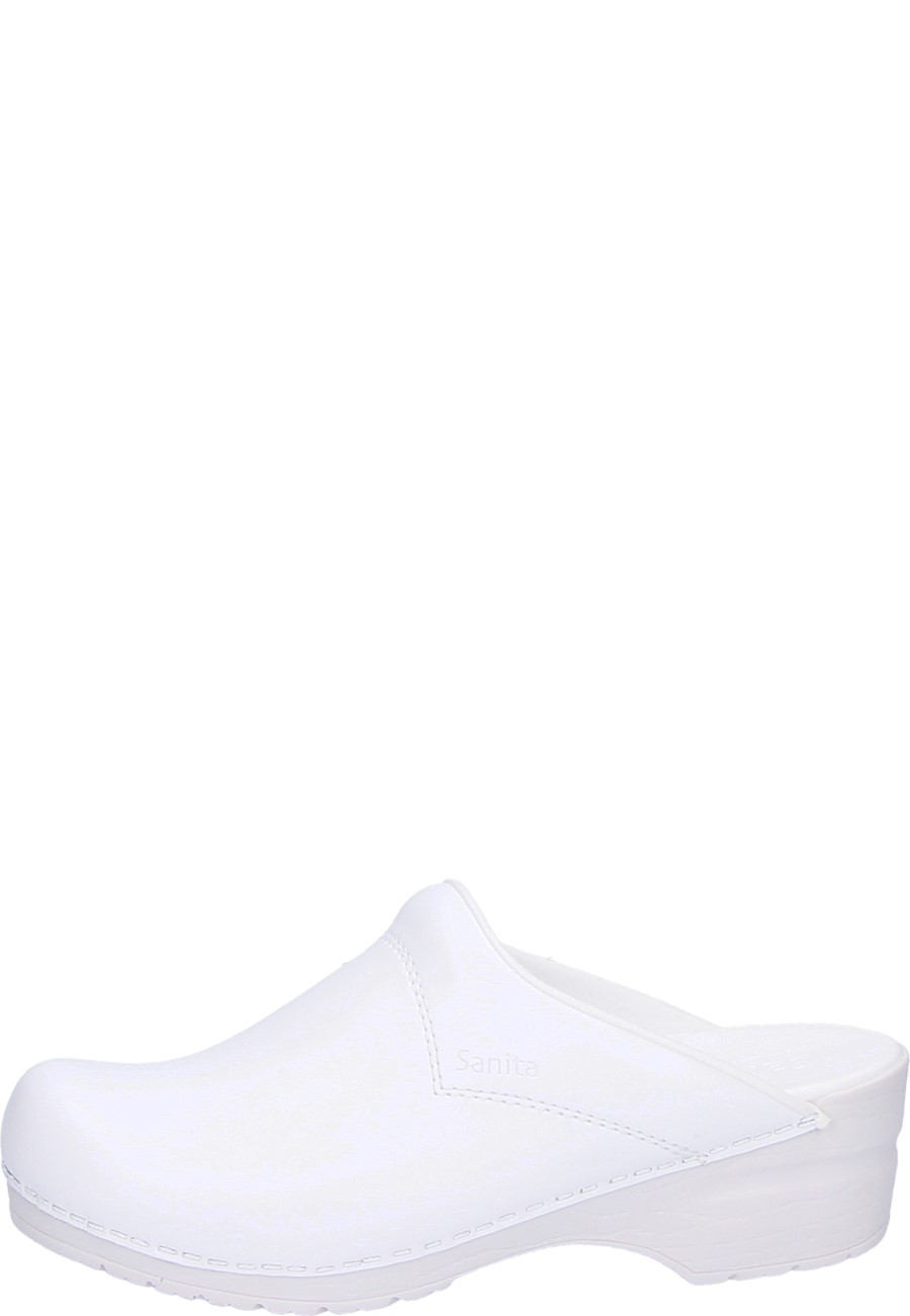 sanita white clogs