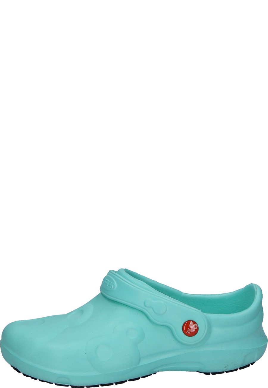 turquoise clogs